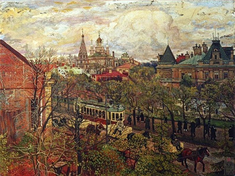 Вид на Яузский бульвар. 1920-е. Михаил Климентов